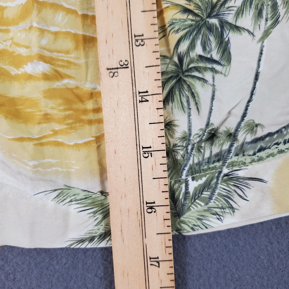 Tommy Bahama Bungalow Brand‎ Mens Yellow Tropical Island Print Swim Trunks L